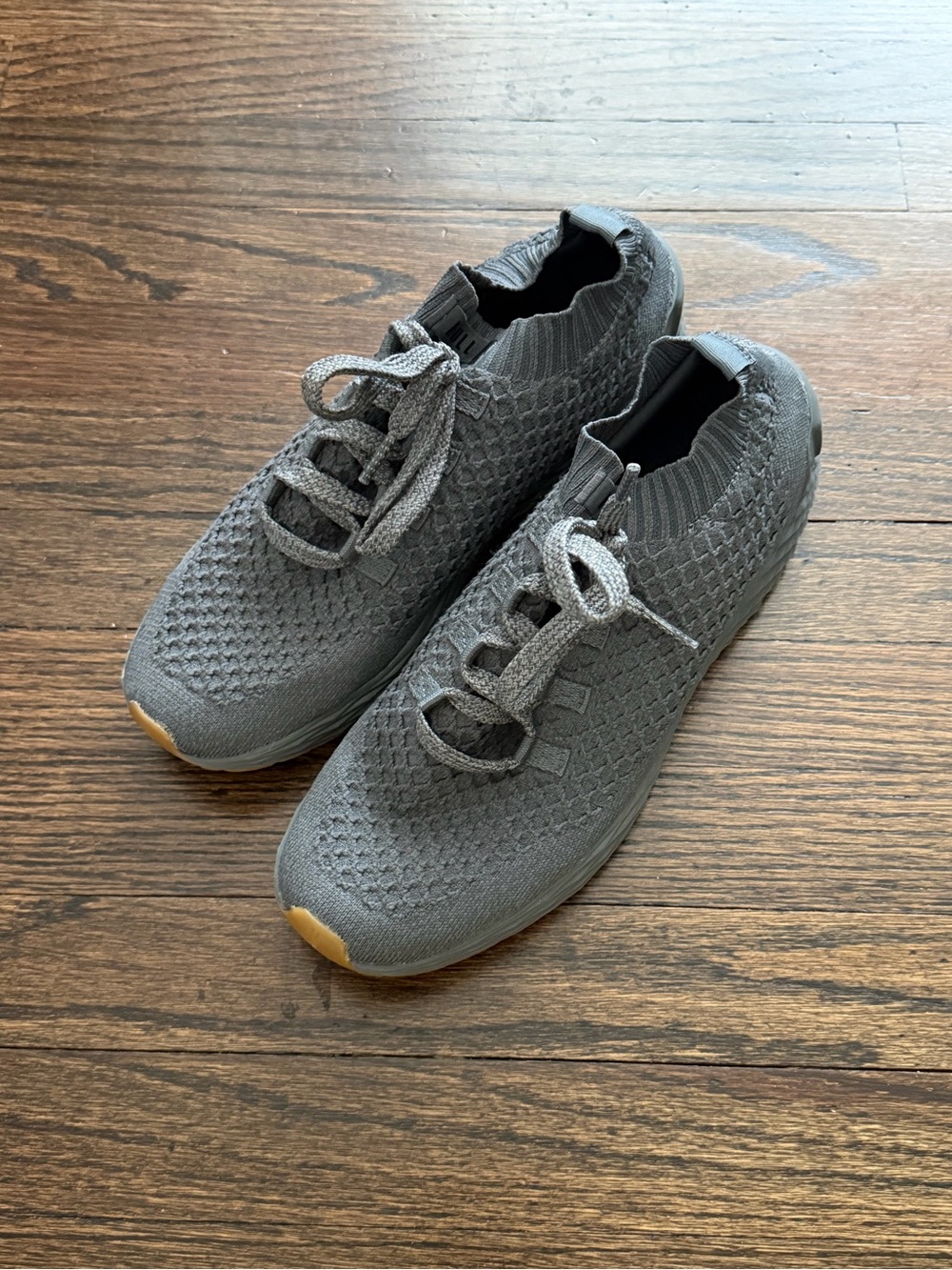 Nobull Gray Knit Athletic Slip-On Sneakers